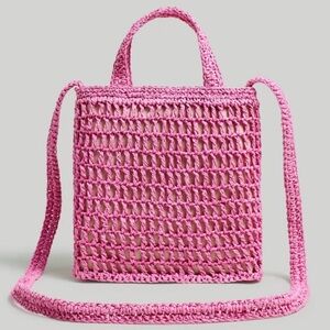 Madewell Pink Crochet Crossbody Bag